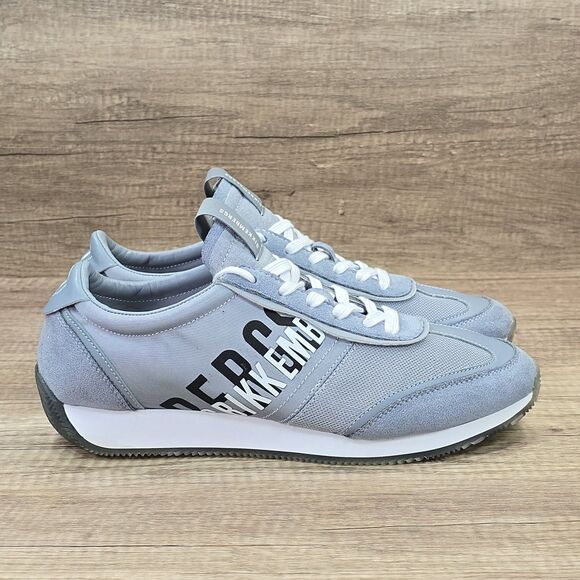Other - Bikkembergs Jonas Men’s Size 9.5 Gray Suede Fabric Low-Top Sneakers (8013136)